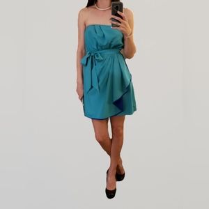 Express dress strapless turquoise mini Size 0